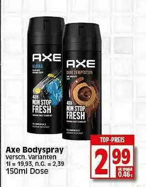 Elli Markt Axe bodyspray Angebot