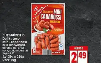 Elli Markt Gut & günstig delikatess-mini-cabanossi Angebot