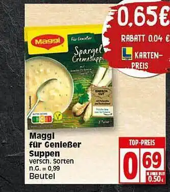 Elli Markt Maggi für genießer suppen Angebot