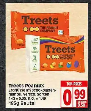 Elli Markt Treets peanuts Angebot