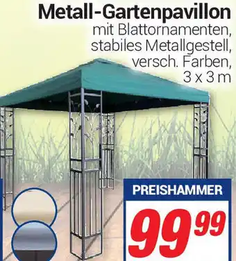 CENTERSHOP Metall Gartenpavillon Angebot