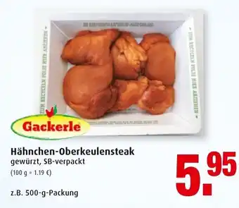 Markant Gackerle Hähnchen Oberkeulensteak 500g Angebot