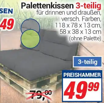 CENTERSHOP Palettenkissen 3-teilig Angebot