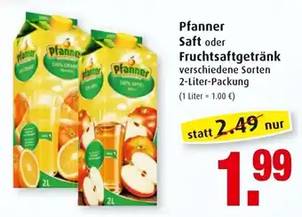 Markant Pfanner Saft oder Fruchtsaftgetränk 2L Angebot