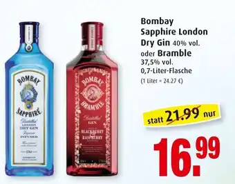 Markant Bombay Sapphire London Dry Gin oder Bramble 0,7L Angebot