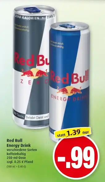 Markant Red Bull Energy Drink 250 ml Angebot