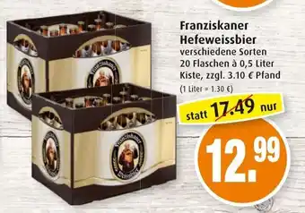 Markant Franziskaner Hefeweissbier  20x0,5L Angebot