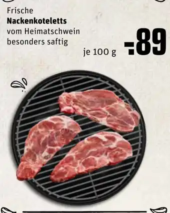 REWE Frische Nackenkoteletts 100g Angebot