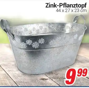 CENTERSHOP Zink Pflanztopf Angebot