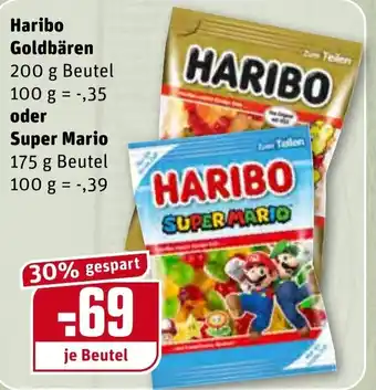 REWE Haribo Goldbären 200g oder Super Mario 175g Angebot