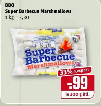 REWE BBQ Super Barbecue Marshmallows 300g Beutel Angebot