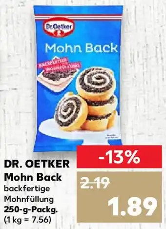 Kaufland Dr. Oetker Mohn Back 250 g Packg. Angebot