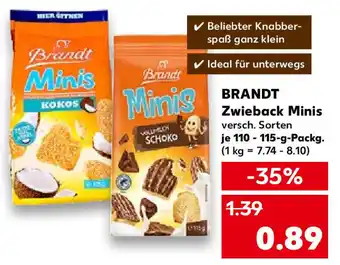 Kaufland Brandt Zwieback Minis 110-115 g Packg. Angebot