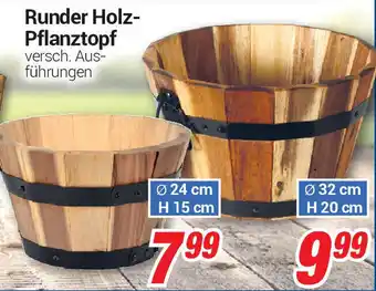 CENTERSHOP Runder Holz Pflanztopf Angebot