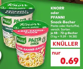 Kaufland Knorr oder Pfanni Snack Becher 48-72 g Becher Angebot