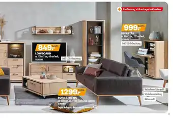 Möbel Kraft Lowboard, sofa 3-sitzig oder sekretär Angebot