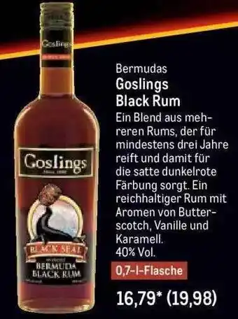 METRO Bermudas gosling black rum Angebot