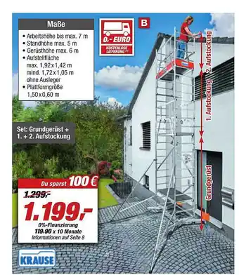 toom Baumarkt Krause set: grundgerüst + 1 + 2 aufstockung Angebot