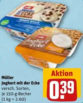 REWE Müller Joghurt mit der Ecke 150 g Becher Angebot