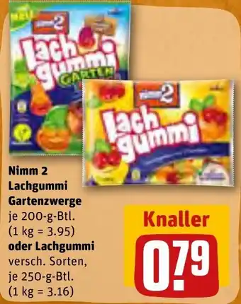 REWE Nimm 2 Lachgummi Gartenzwerge 200 g oder Lachgummi 250 g Btl. Angebot