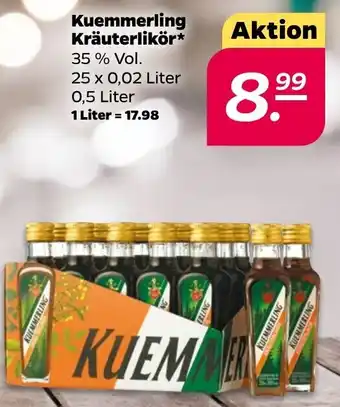 NETTO Kuemmerling Kräuterlikör 25x0,02 Liter Angebot