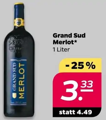 NETTO Grand Sud Merlot 1 Liter Angebot