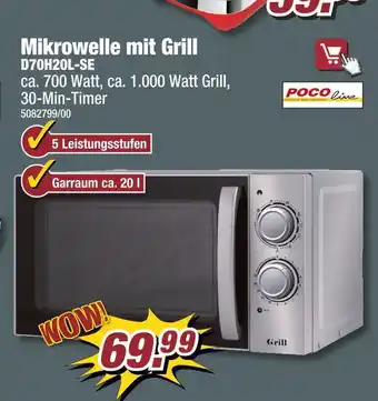 Poco Poco line mikrowelle mit grill d70h20l-se Angebot