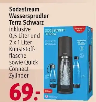 Rossmann Sodastream wassersprudler terra schwarz Angebot