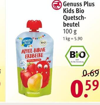 Rossmann Genuss plus kids bio quetschbeutel Angebot