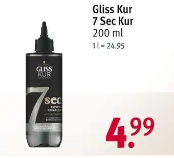 Rossmann Gliss kur 7 sec kur Angebot