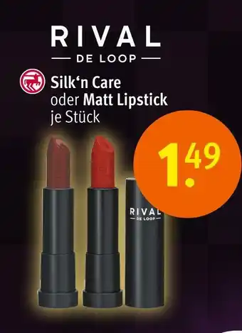 Rossmann Rival silk‘n care oder matt lipstick Angebot