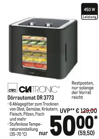 METRO Clatronic dörrautomat dr 3773 Angebot