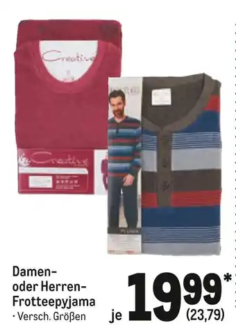 METRO Damen- oder herren-frotteepyjama Angebot