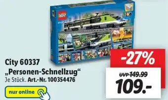 Lidl Lego City 60337 ,,Personen Schnellzug" Angebot