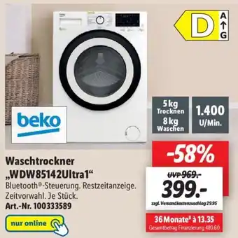 Lidl beko Waschtrockner ,,WDW85142Ultra1" Angebot