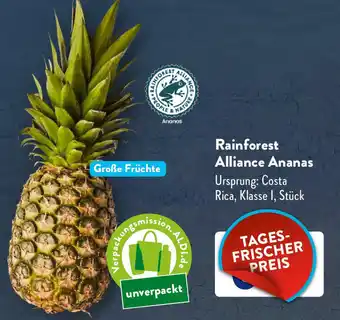 Aldi Süd Rainforest Alliance Ananas Angebot