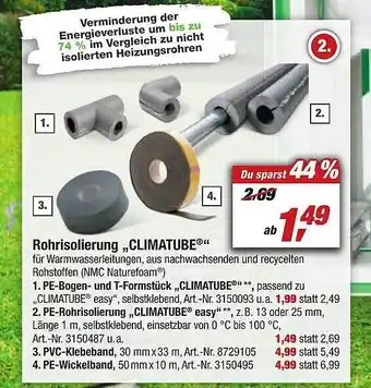 toom Baumarkt Rohrisolierung climatube Angebot