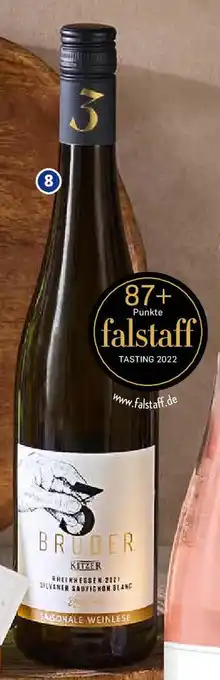 Aldi Süd Kitzer 3 Brüder 2021 Silvaner Sauvignon blanc QbA 0,75 L Flasche Angebot