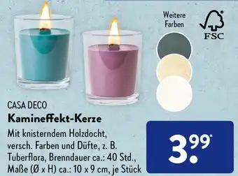 Aldi Süd Casa Deco Kamineffekt Kerze Angebot