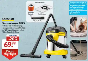 Aldi Süd Kärcher Mehrzwecksauger KWD 2 Angebot