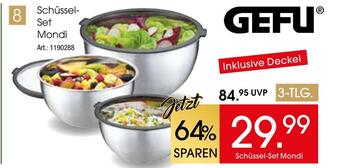 Zurbrüggen Gefu schüssel-set mondi Angebot