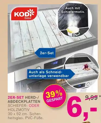 KODi Herd Abdeckplatten Schiefer o. Holzmotiv 2 st Angebot