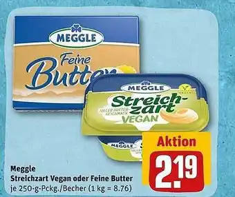 REWE Meggle streichzart vegan oder feine butter Angebot