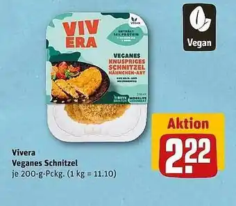 REWE Vivera veganes schnitzel Angebot