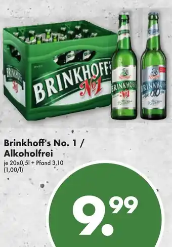 Trink und Spare Brinkhoff's No. 1/Alkoholfrei 20x0,5 L Angebot