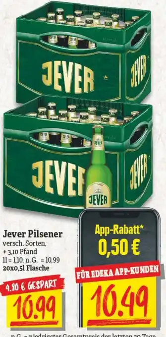 NP Discount Jever Pilsener 20x0,5L Flasche Angebot