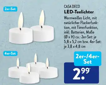 Aldi Süd Casa Deco LED Teelichter Angebot