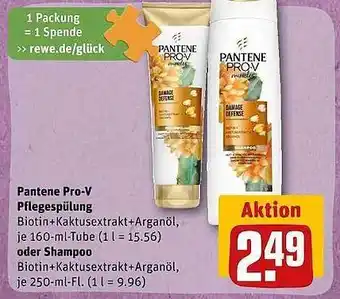 REWE Pantene pro-v pflegespülung oder shampoo Angebot