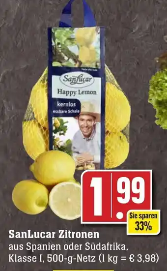 Edeka Neukauf SanLucar Zitronen 500 g Netz Angebot