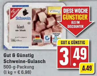 Edeka Neukauf Gut & Günstig Schweine Gulasch 500 g Packung Angebot